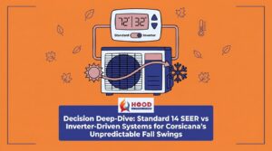 Decision Deep-Dive: Standard 14 SEER vs Inverter-Driven Systems for Corsicana's Unpredictable Fall Swings — featured image
