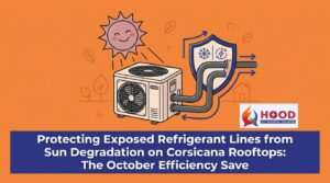 Protecting Exposed Refrigerant Lines from Sun Degradation on Corsicana Rooftops: The October Efficiency Save — featured image